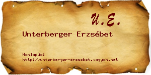 Unterberger Erzsébet névjegykártya